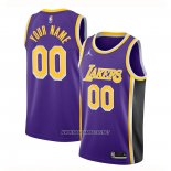 Camiseta Los Angeles Lakers Personalizada Statement Violeta