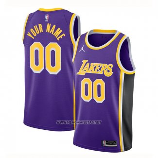 Camiseta Los Angeles Lakers Personalizada Statement Violeta