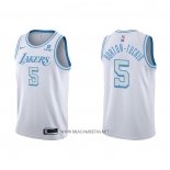 Camiseta Los Angeles Lakers Talen Horton-Tucker NO 5 Ciudad 2021-22 Blanco