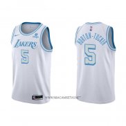 Camiseta Los Angeles Lakers Talen Horton-Tucker NO 5 Ciudad 2021-22 Blanco