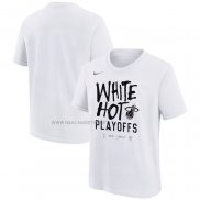 Camiseta Manga Corta Miami Heat 2024 NBA Playoffs Mantra Blanco