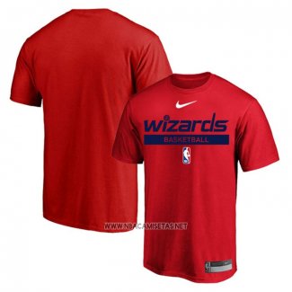 Camiseta Manga Corta Washington Wizards Practice Performance 2022-23 Rojo