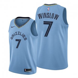 Camiseta Memphis Grizzlies Justise Winslow NO 7 Statement 2019-20 Azul
