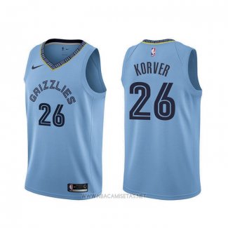 Camiseta Memphis Grizzlies Kyle Korver NO 26 Statement Azul