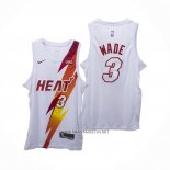 Camiseta Miami Heat Dwyane Wade NO 3 Fashion Royalty Blanco