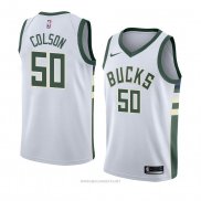 Camiseta Milwaukee Bucks Bonzie Colson NO 50 Association 2018 Blanco