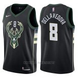 Camiseta Milwaukee Bucks Matthew Dellavedova NO 8 Statement 2017-18 Negro