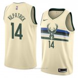 Camiseta Milwaukee Bucks Sean Kilpatrick NO 14 Ciudad 2018 Crema