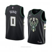 Camiseta Milwaukee Bucks Trevon Duval NO 0 Statement 2018 Negro