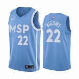 Camiseta Minnesota Timberwolves Andrew Wiggins NO 22 Ciudad Edition Azul