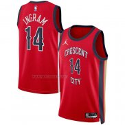 Camiseta New Orleans Pelicans Brandon Ingram NO 14 Statement 2023-24 Rojo