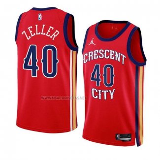 Camiseta New Orleans Pelicans Cody Zeller NO 40 Statement 2023-24 Rojo