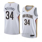 Camiseta New Orleans Pelicans Kenrich Williams NO 34 Association 2018 Blanco