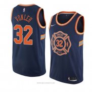 Camiseta New York Knicks Noah Vonleh NO 32 Ciudad 2018 Azul