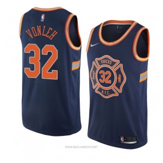 Camiseta New York Knicks Noah Vonleh NO 32 Ciudad 2018 Azul