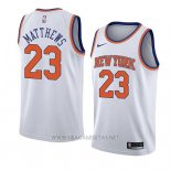 Camiseta New York Knicks Wesley Matthews NO 23 Statement 2018 Blanco