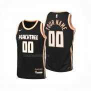 Camiseta Nino Atlanta Hawks Personalizada Ciudad 2025-26 Negro