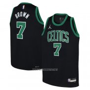 Camiseta Nino Boston Celtics Jaylen Brown NO 7 Statement Negro