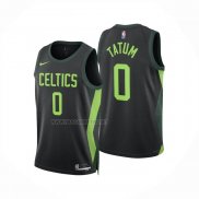 Camiseta Nino Boston Celtics Jayson Tatum NO 0 Ciudad 2024-25 Negro
