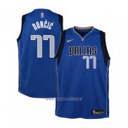 Camiseta Nino Dallas Mavericks Luka Doncic NO 77 Icon Azul