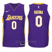 Camiseta Nino Los Angeles Lakers Kyle Kuzma NO 0 Statement 2017-18 Violeta