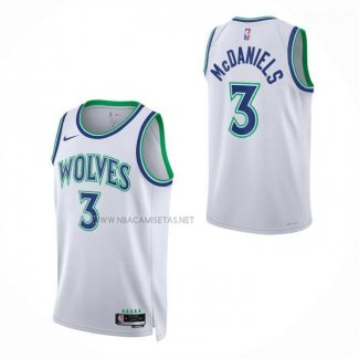 Camiseta Nino Minnesota Timberwolves Jaden McDaniels NO 3 Association 2026-27 Blanco