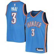 Camiseta Nino Oklahoma City Thunder Chris Paul NO 3 Icon Azul