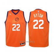 Camiseta Nino Phoenix Suns Deandre Ayton NO 22 Statement 2020-21 Naranja