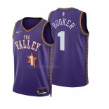 Camiseta Nino Phoenix Suns Devin Booker NO 1 Ciudad 2024-25 Violeta