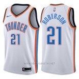 Camiseta Oklahoma City Thunder Andre Roberson NO 21 Swingman Association 2017-18 Blanco