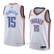 Camiseta Oklahoma City Thunder Kyle Singler NO 15 Association 2018 Blanco