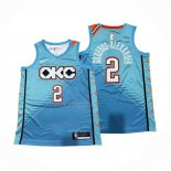 Camiseta Oklahoma City Thunder Shai Gilgeous Alexander NO 2 Ciudad 2018-19 Azul