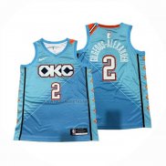 Camiseta Oklahoma City Thunder Shai Gilgeous Alexander NO 2 Ciudad 2018-19 Azul
