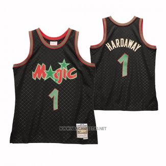 Camiseta Orlando Magic Penny Hardaway NO 1 Mitchell & Ness 1993-94 Negro