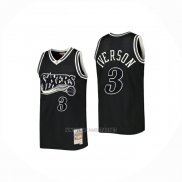Camiseta Philadelphia 76ers Allen Iverson NO 3 Mitchell & Ness 1997-98 Negro2