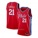 Camiseta Philadelphia 76ers Joel Embiid NO 21 Statement 2020-21 Rojo