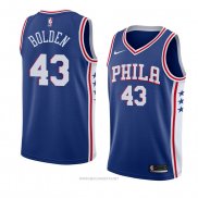 Camiseta Philadelphia 76ers Jonah Bolden NO 43 Icon 2017-18 Azul