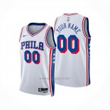 Camiseta Philadelphia 76ers Personalizada Association 2024-25 Blanco
