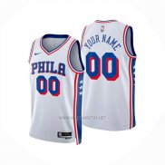 Camiseta Philadelphia 76ers Personalizada Association 2024-25 Blanco