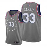 Camiseta Philadelphia 76ers Tobias Harris NO 33 Ciudad Gris