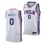 Camiseta Philadelphia 76ers Tyrese Maxey NO 0 Association 2020-21 Blanco