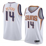 Camiseta Phoenix Suns Alec Peters NO 14 Association 2018 Blanco2