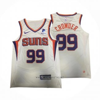 Camiseta Phoenix Suns Jae Crowder NO 99 Association Autentico Blanco