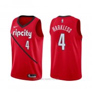 Camiseta Portland Trail Blazers Maurice Harkless NO 4 Earned Rojo