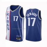 Camiseta Sacramento Kings Kessler Edwards NO 17 Ciudad 2023 24 Azul