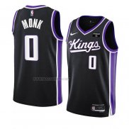 Camiseta Sacramento Kings Malik Monk NO 0 Icon 2023-24 Negro