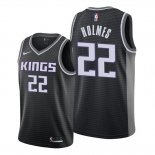 Camiseta Sacramento Kings Richaun Holmes NO 22 Statement Negro