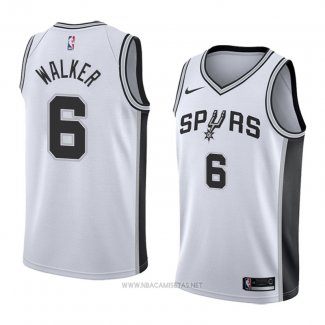 Camiseta San Antonio Spurs Lonnie Walker NO 6 Association 2018 Blanco