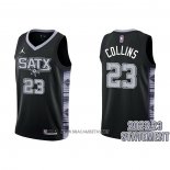 Camiseta San Antonio Spurs Zach Collins NO 23 Statement 2022-23 Negro