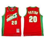 Camiseta Seattle SuperSonics Gary Payton NO 20 Historic Retro Rojo2